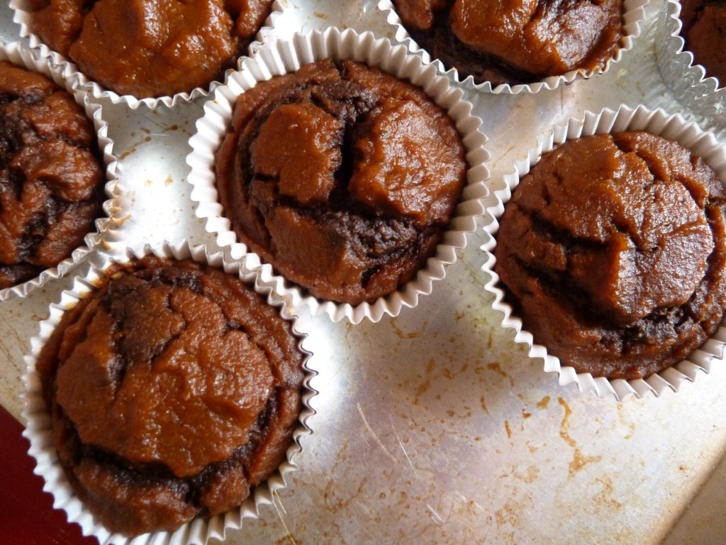 Pumpkin Brownie Cupcakes